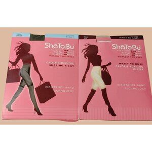 ShaToBu Medium Buff Black Waist to Knee Tight Shaping Toning Shapewear